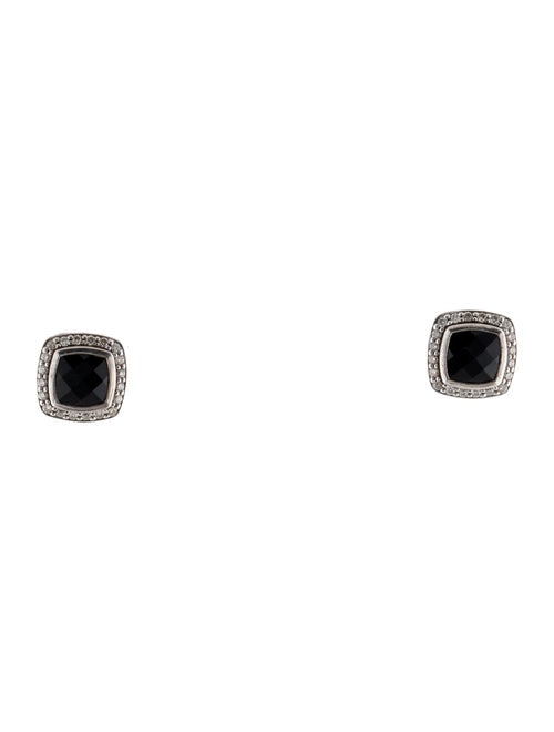 David Yurman Onyx & Diamond Albion Stud Earrings