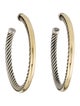 David Yurman Two-Tone Hoop Earrings