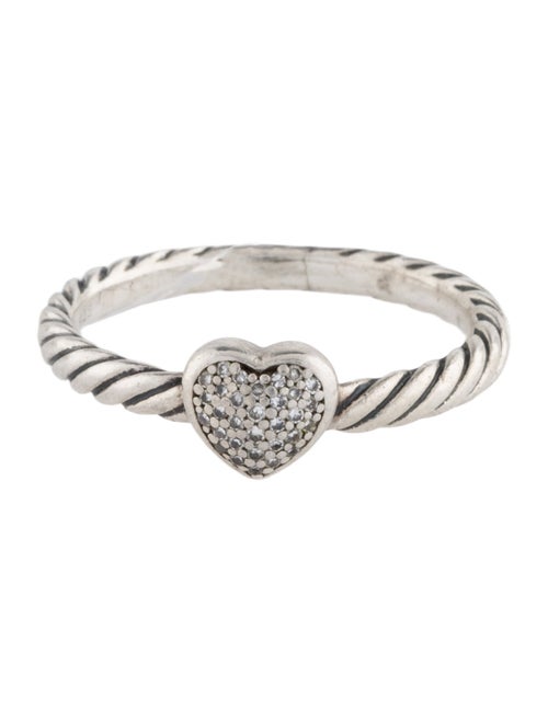 David Yurman Diamond Cable Collectibles Heart Stack Ring