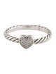 David Yurman Diamond Cable Collectibles Heart Stack Ring