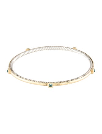 David Yurman Topaz Cable Inside Bangle Bracelet