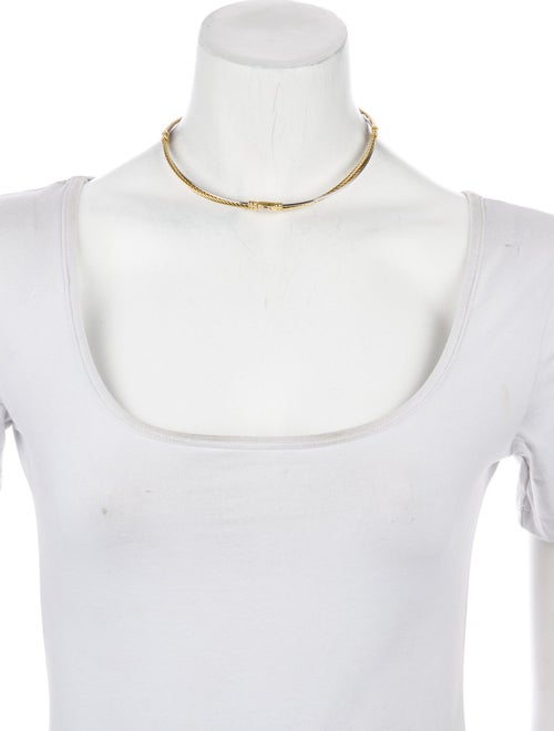 David Yurman 18K Diamond Cable Twist Collar Necklace