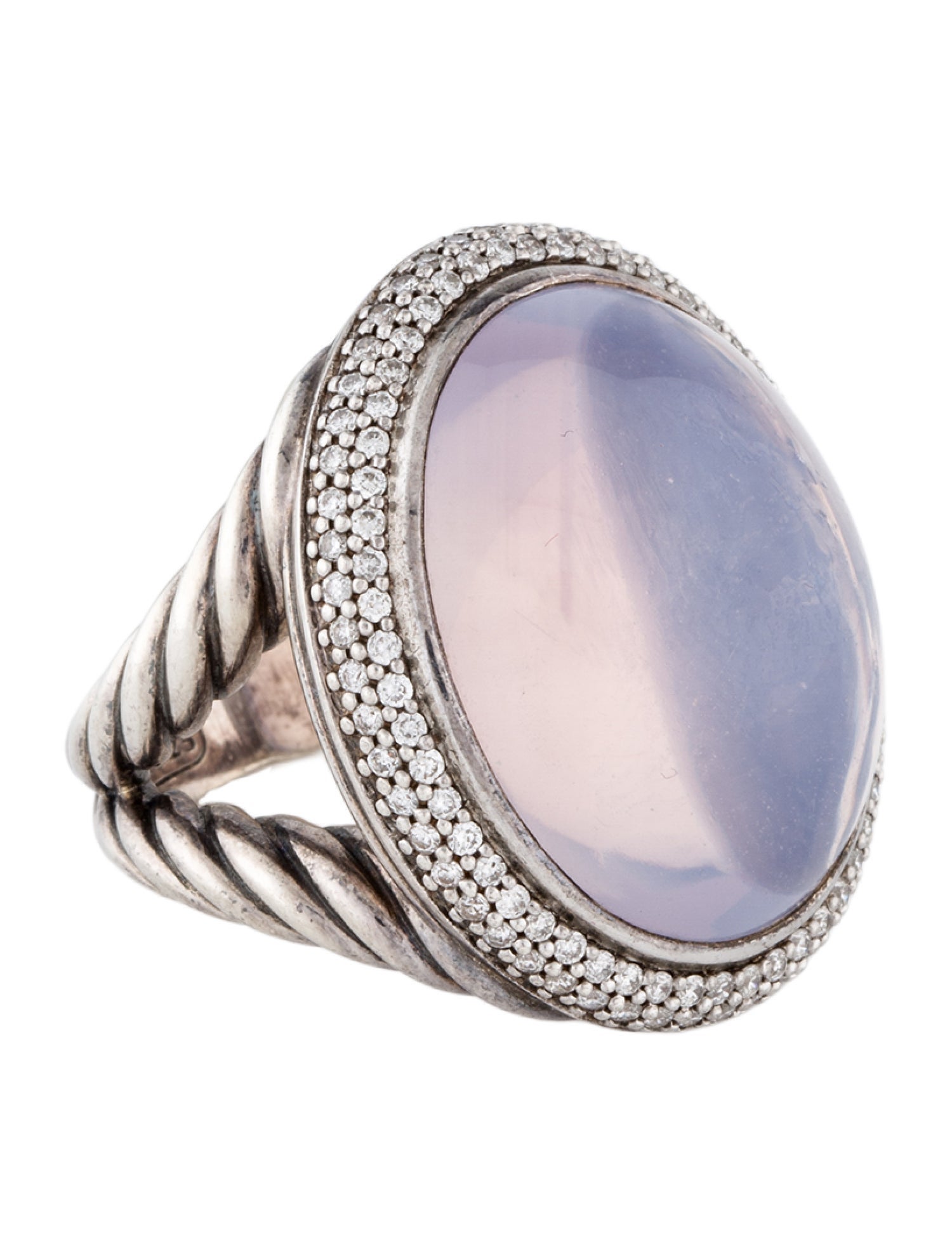 David Yurman Quartz & Diamond Oval Cocktail Ring