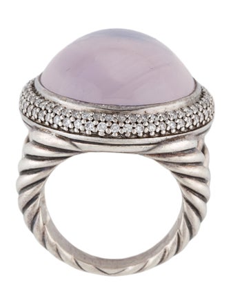 David Yurman Quartz & Diamond Oval Cocktail Ring