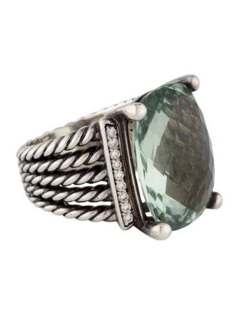 David Yurman Prasiolite & Diamond Wheaton Cocktail Ring