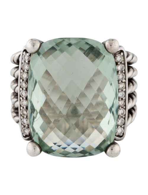 David Yurman Prasiolite & Diamond Wheaton Cocktail Ring