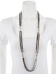 David Yurman Eight Row Curb Link Station Necklace