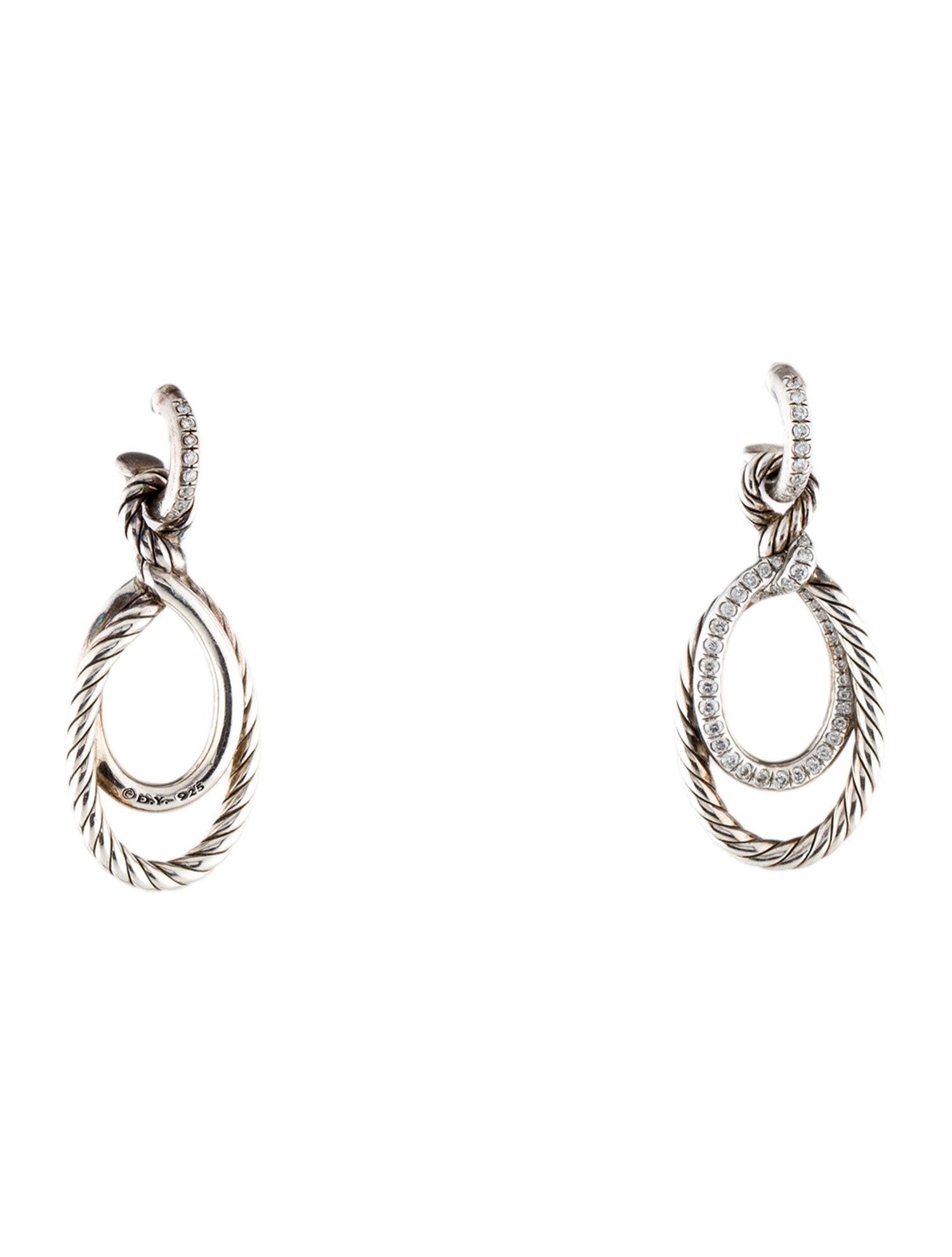David Yurman Diamond Continuance Drop Earrings