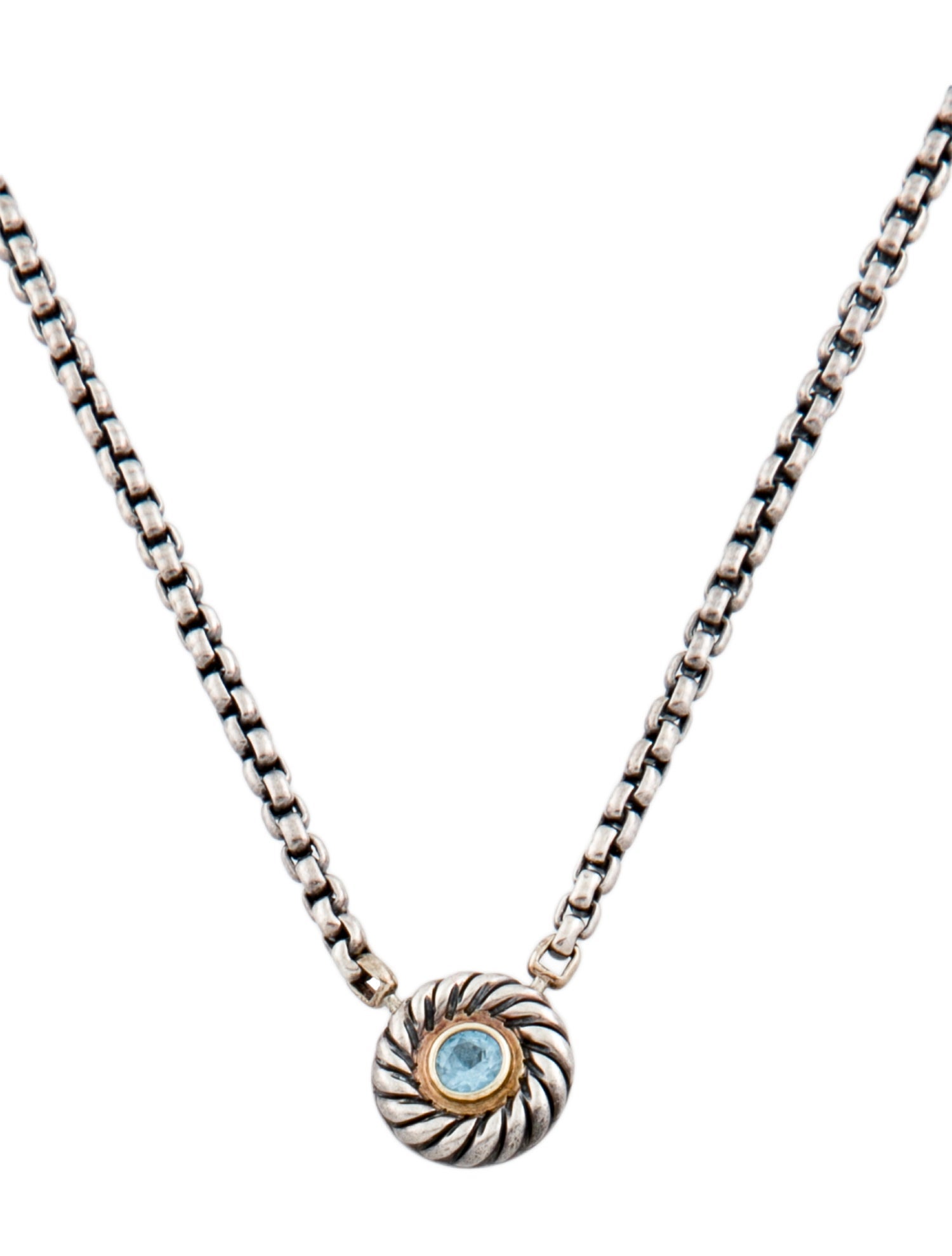David Yurman Topaz Cookie Color Classics Pendant Necklace