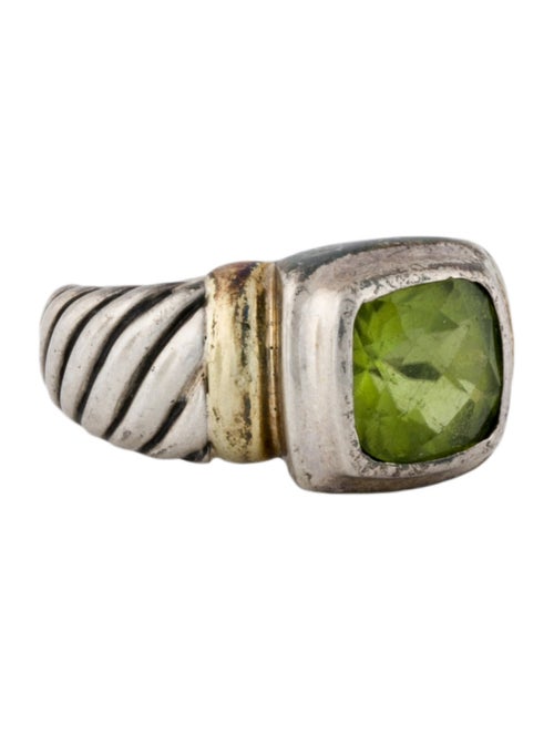 David Yurman Two-Tone Peridot Cable Ring