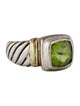 David Yurman Two-Tone Peridot Cable Ring
