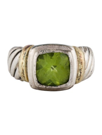 David Yurman Two-Tone Peridot Cable Ring