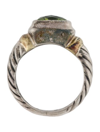 David Yurman Two-Tone Peridot Cable Ring