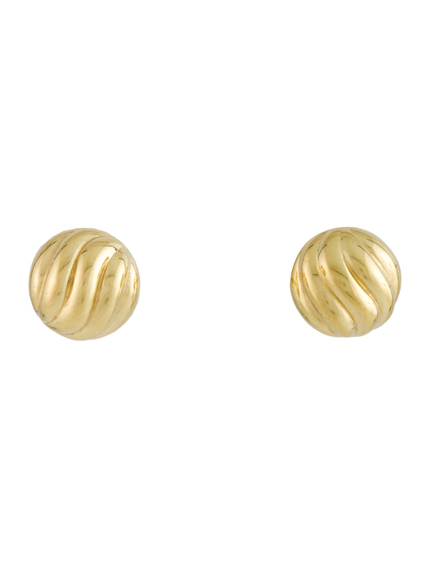David Yurman 18K Sculpted Cable Stud Earrings