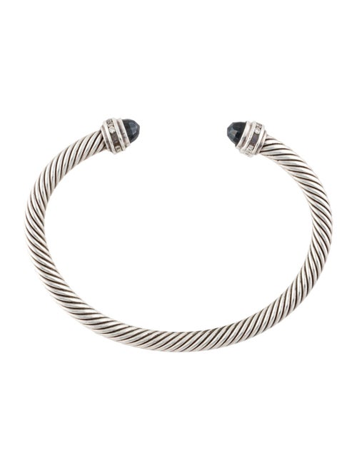 David Yurman Hematine & Diamond Cable Cuff Bracelet