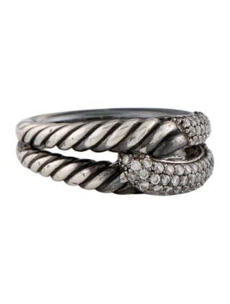 David Yurman Diamond Labyrinth Single-Loop Ring