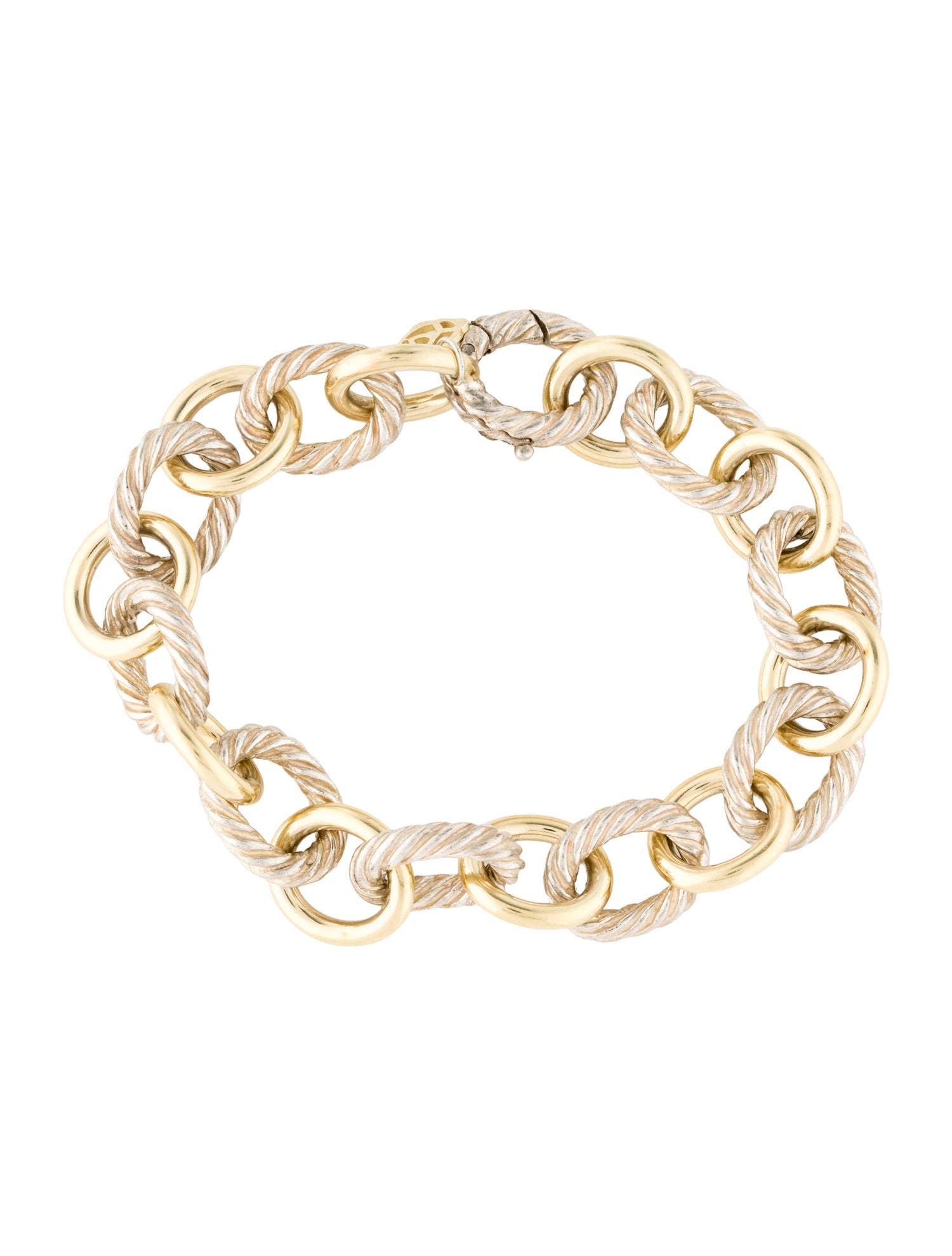 David Yurman Two-Tone Oval Link Bracelet