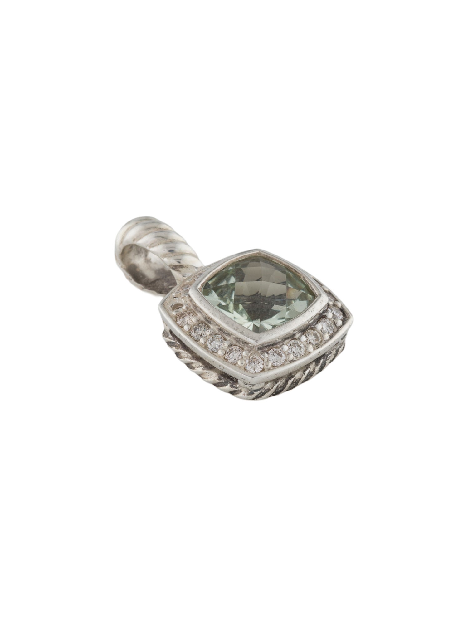 David Yurman Prasiolite & Diamond Petite Albion Pendant