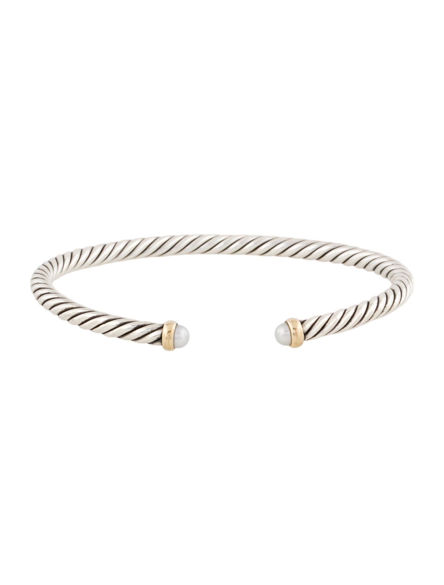 David Yurman Pearl Cable Cuff Bracelet