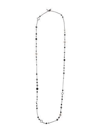 David Yurman Onyx & Hematine Elements Chain Necklace