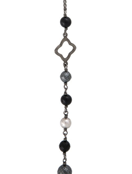 David Yurman Onyx & Hematine Elements Chain Necklace