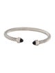 David Yurman Onyx & Diamond Classic Cable Bracelet