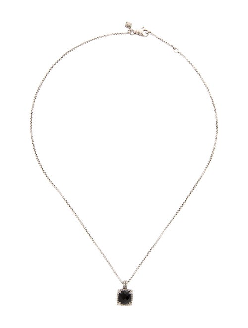 David Yurman Onyx & Diamond Châtelaine Pavé Bezel Pendant Necklace