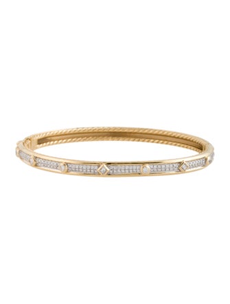 David Yurman 18K Diamond Modern Renaissance Bangle Bracelet