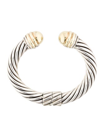 David Yurman Two-Tone Dome Cable Classic Hinged Cuff