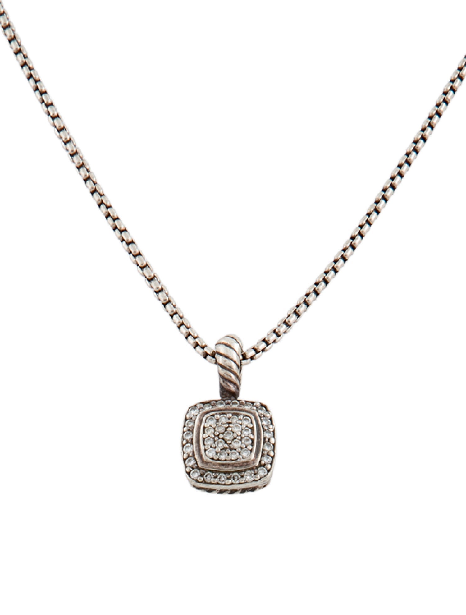 David Yurman Diamond Petite Albion Pendant Necklace