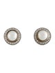 David Yurman Pearl & Diamond Cerise Stud Earrings
