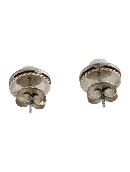 David Yurman Pearl & Diamond Cerise Stud Earrings