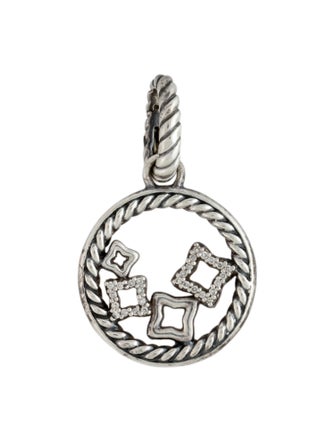 David Yurman Diamond Quatrefoil Enhancher Pendant