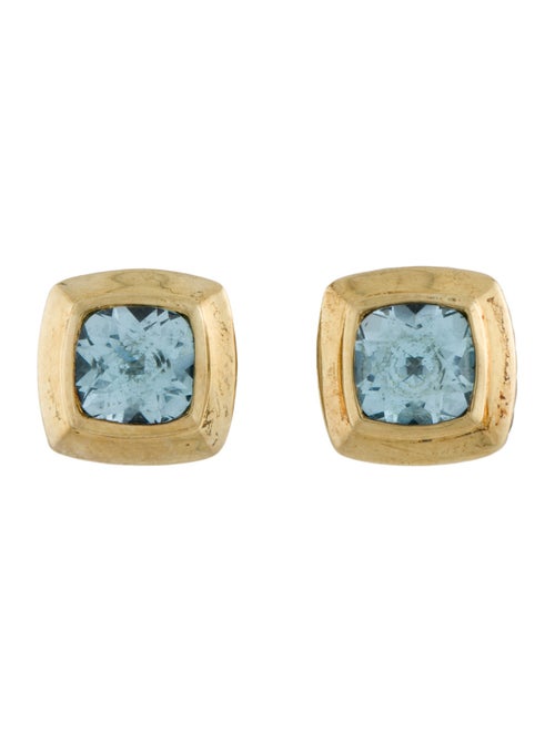 David Yurman Two-Tone Topaz Albion Stud Earrings