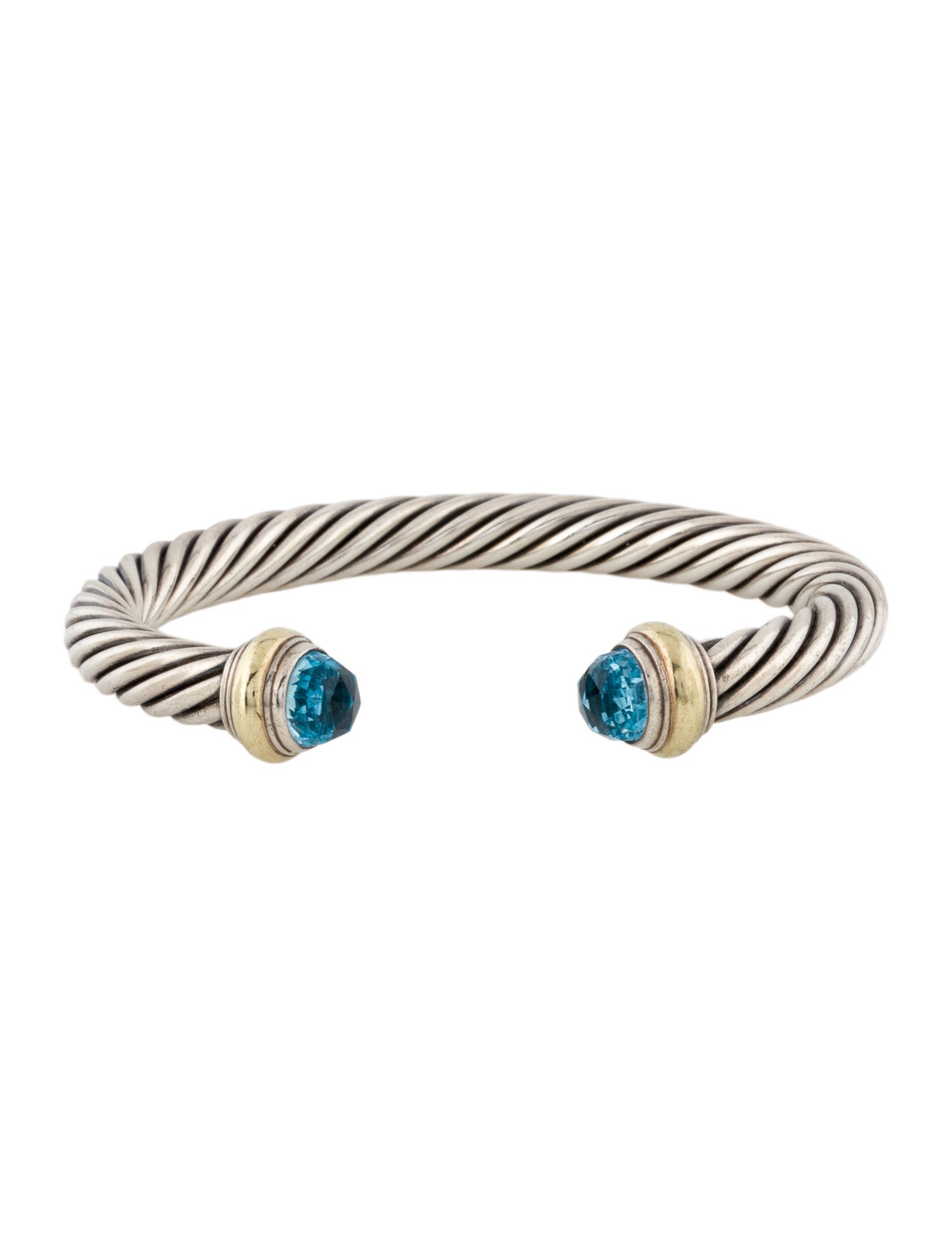 David Yurman Topaz Classic Cable Cuff Bracelet