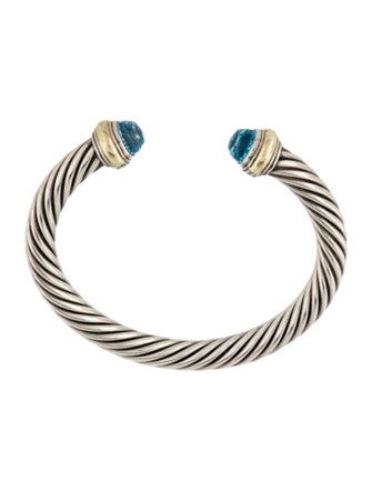 David Yurman Topaz Classic Cable Cuff Bracelet