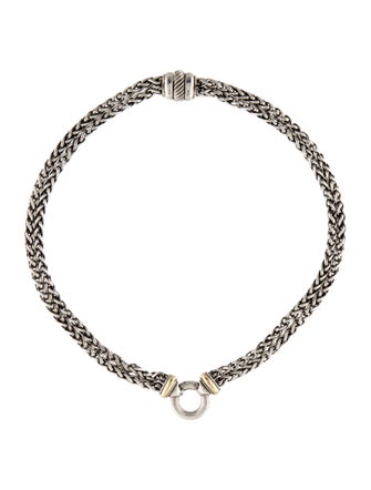 David Yurman Two-Tone Double Strand Wheat Chain Necklace