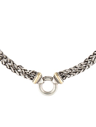 David Yurman Two-Tone Double Strand Wheat Chain Necklace