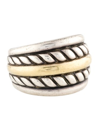 David Yurman Two-Tone Cable Wide Band