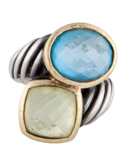 David Yurman Citrine & Topaz Bypass Ring
