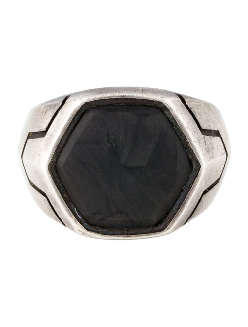 David Yurman Forged Carbon Hexagon Signet Ring