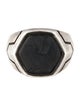 David Yurman Forged Carbon Hexagon Signet Ring
