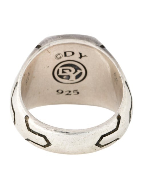 David Yurman Forged Carbon Hexagon Signet Ring
