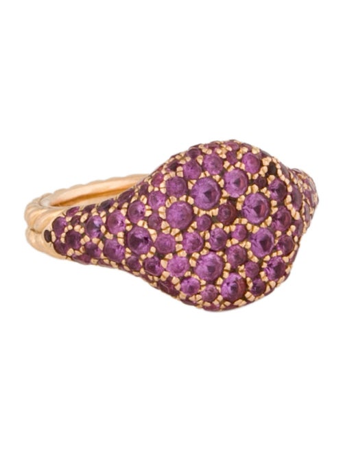 David Yurman 18K Pink Sapphire Pavé Pinky Ring