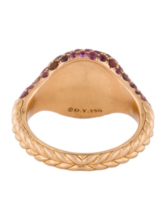 David Yurman 18K Pink Sapphire Pavé Pinky Ring
