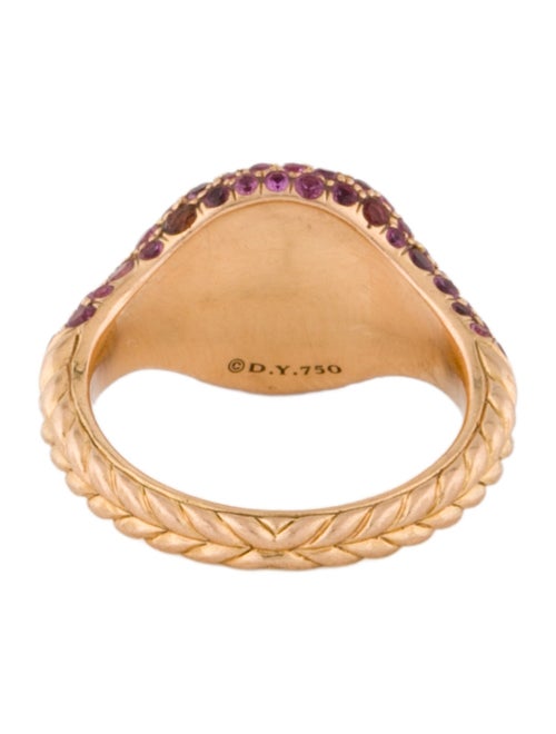 David Yurman 18K Pink Sapphire Pavé Pinky Ring