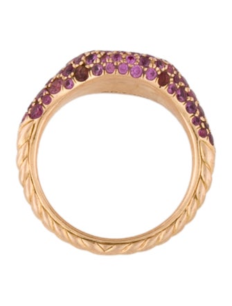 David Yurman 18K Pink Sapphire Pavé Pinky Ring