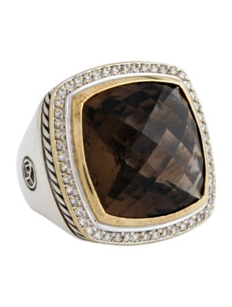 David Yurman Smoky Quartz & Diamond Albion Cocktail Ring