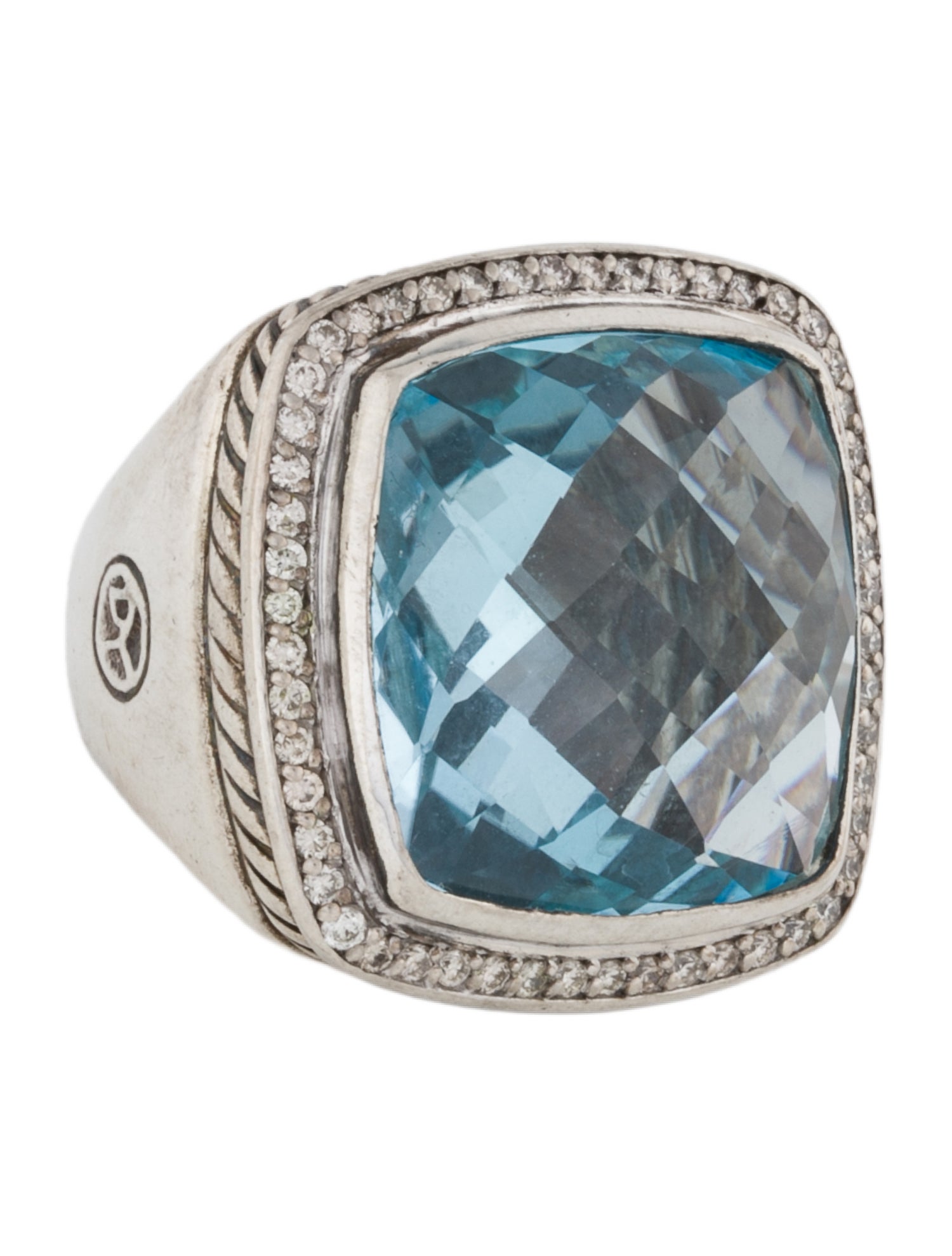 David Yurman Topaz & Diamond Albion Cocktail Ring