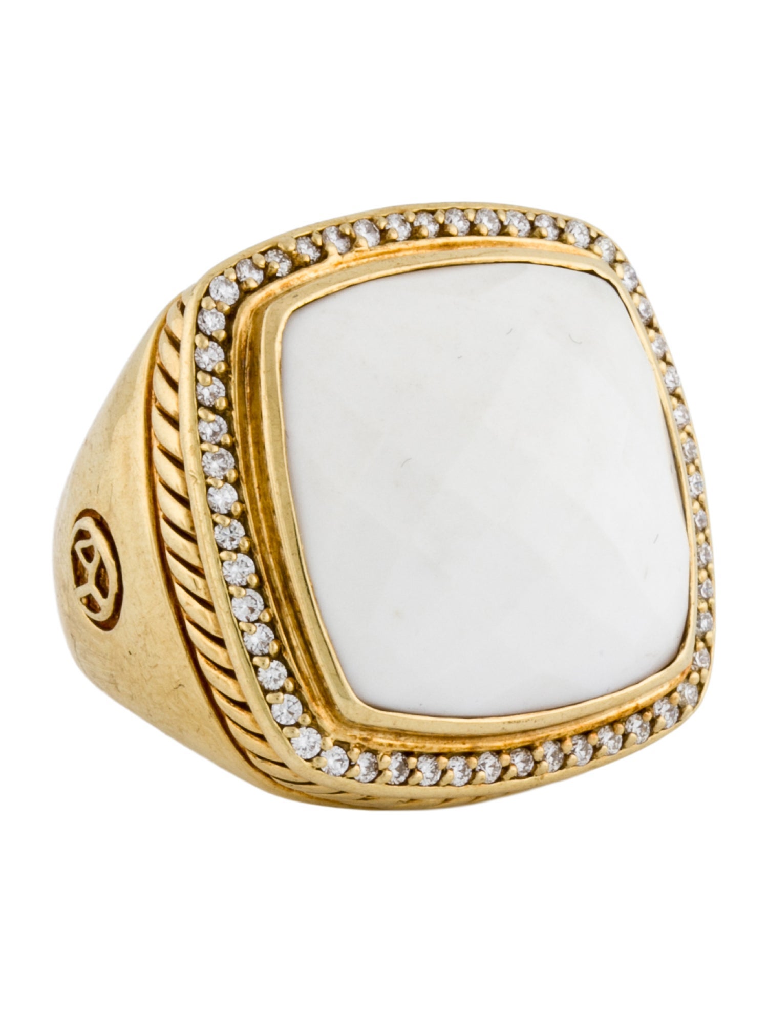 David Yurman 18K Chalcedony & Diamond Albion Cocktail Ring
